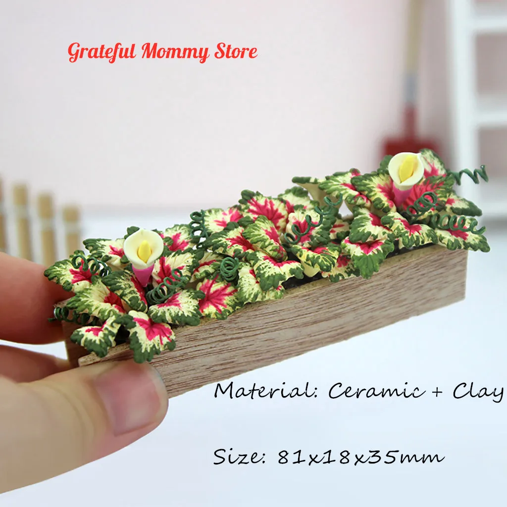 Кукольный домик 1:12 миниатюрная мебель сцена садовый цветочный желоб модель