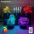 Фигурка Kimetsu No Yaiba Nezuko Kamado, светодиодная Ночная подсветка для спальни, ночник для детей, детские настольные 3d лампы, Demon Slayer, подарки