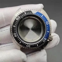 45mm green luminous circle watch case diving watch case for nh35nh36 mechanical movement