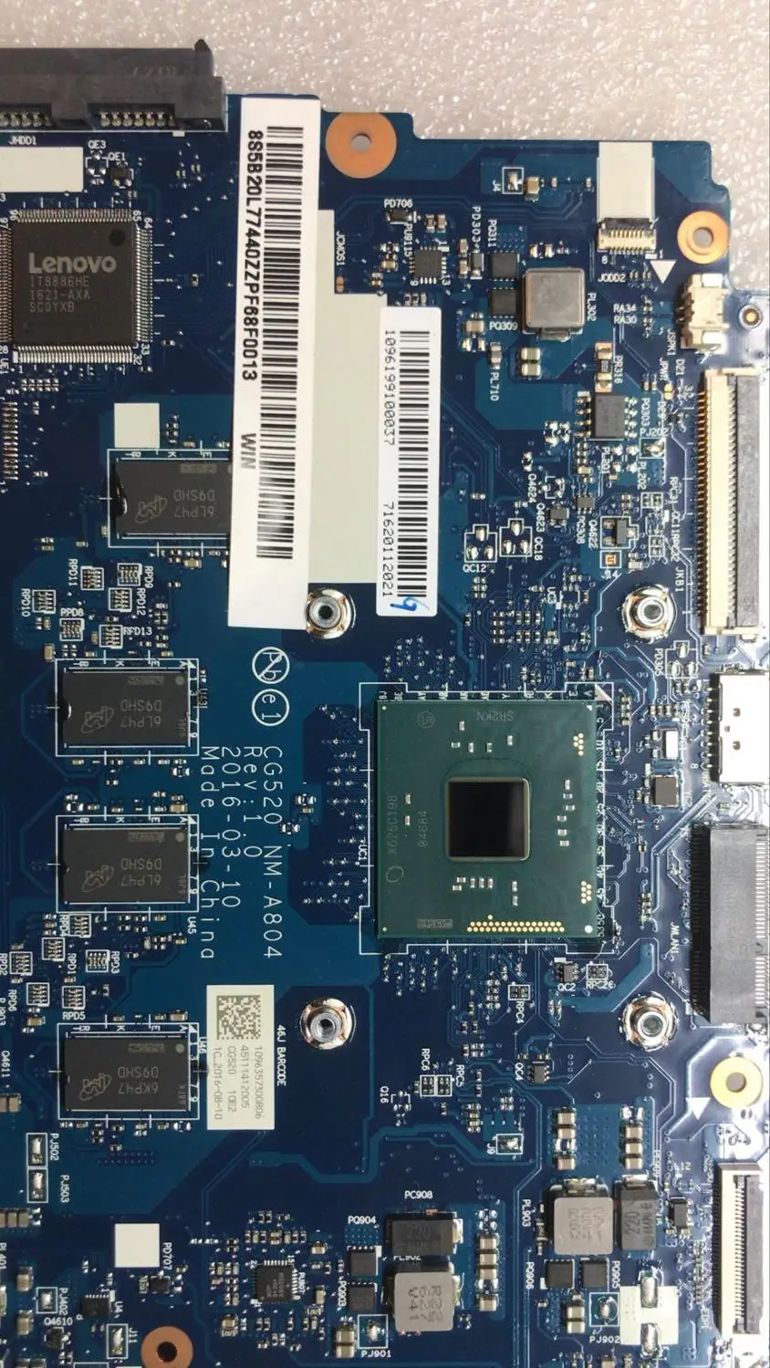 

KEFU For Lenovo 110-15IBR CG520 NM-A801 Laptop Motherboard CPU N3060 4G RAM 5B20L46211 100% Test Work