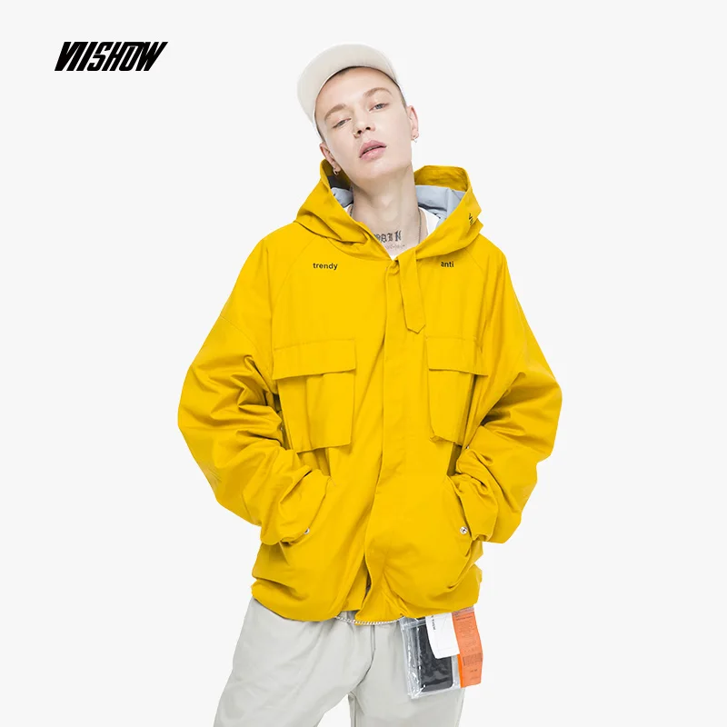 VIISHOW уличная Мужская куртка, Брендовые куртки с принтом, мужские куртки Veste Homme, Новая ветровка, мужские куртки Chaqueta Hombre JC1943183