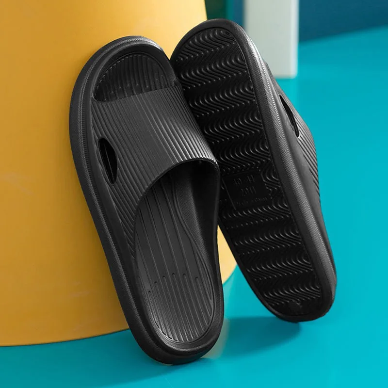 

EVA Massage Unisex Soft Bottom Indoor Non-slip Couple Home Sandals Plastic Household Summer Bathroom Slippers Women