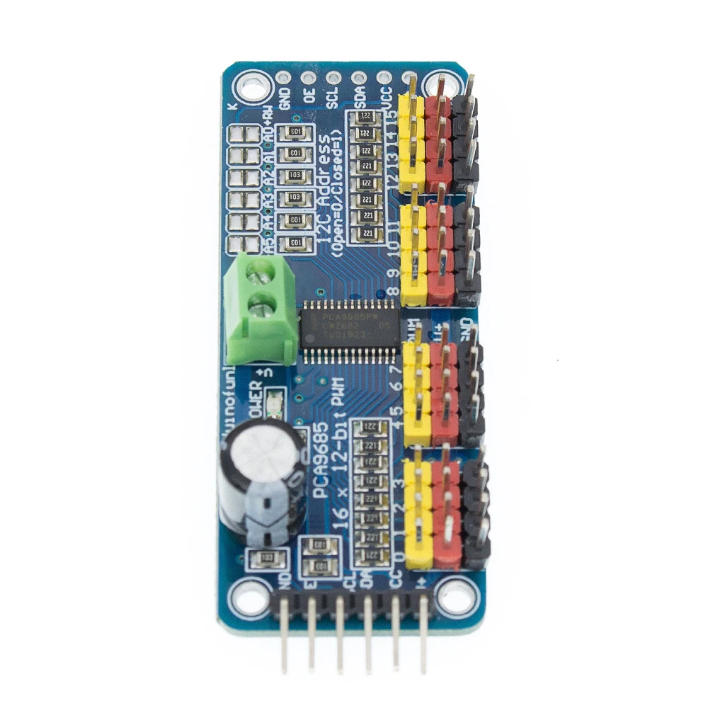1 шт. PCA9685 16 канальный 12 битный ШИМ сервопривод двигателя I2C модуль робота|robot