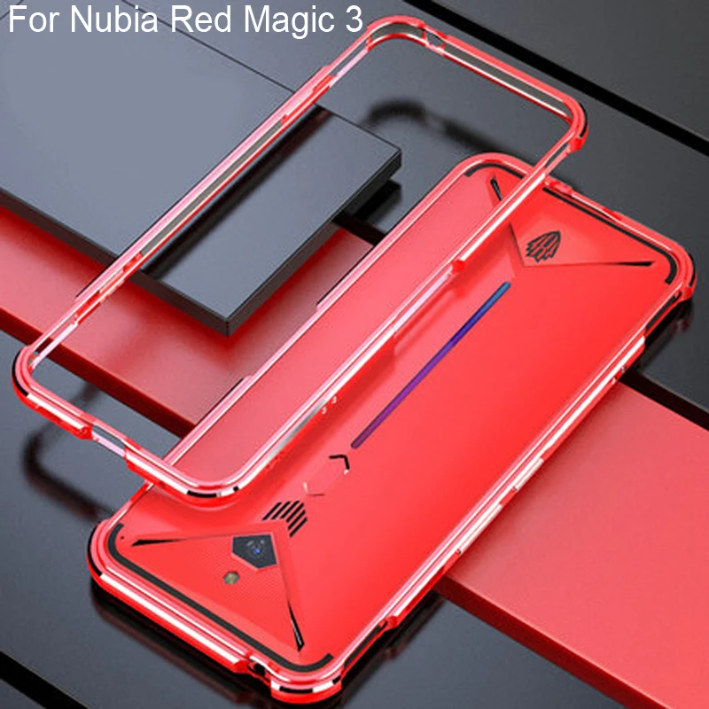 Anti-fall Metal Frame PC hard Back cover For Nubia Red Magic 3 case Aluminum Alloy coque Bumper | Мобильные телефоны и