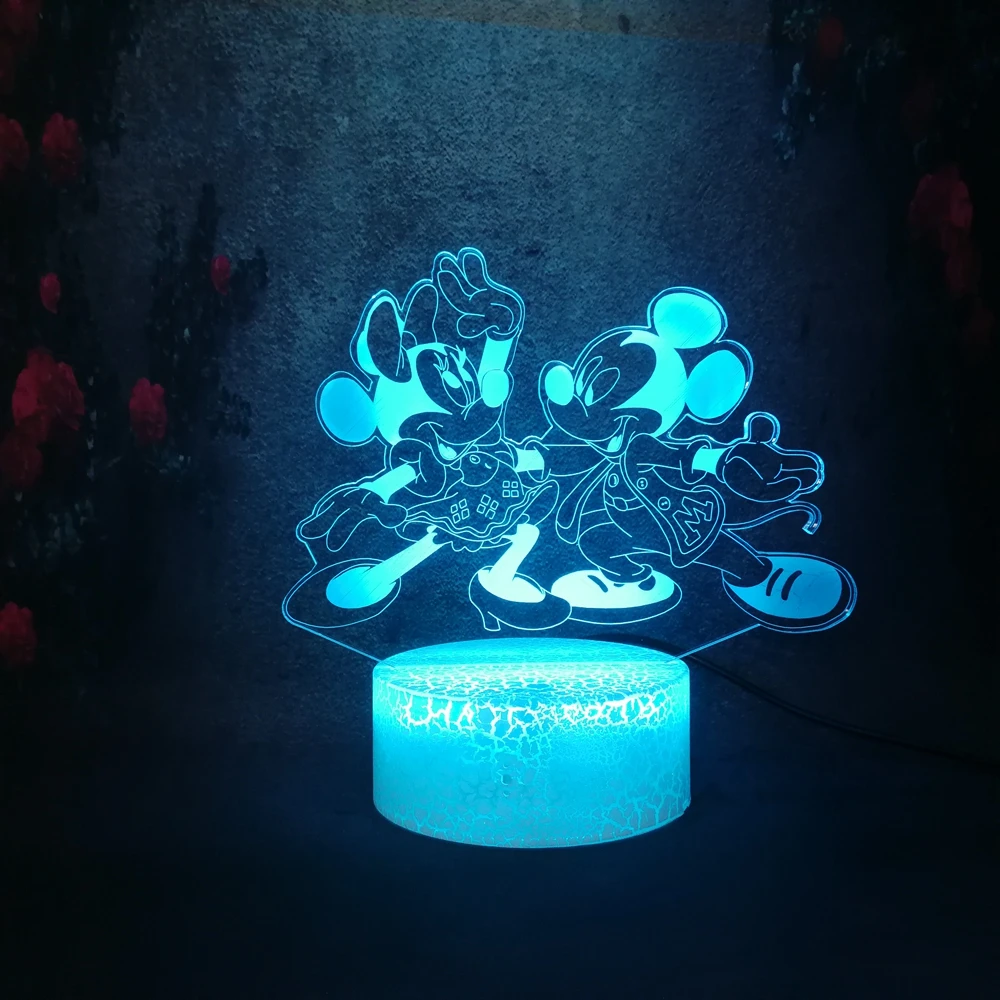 Скандинавский креативный мультяшный стиль USB штекер 3D ночник светодиодный на