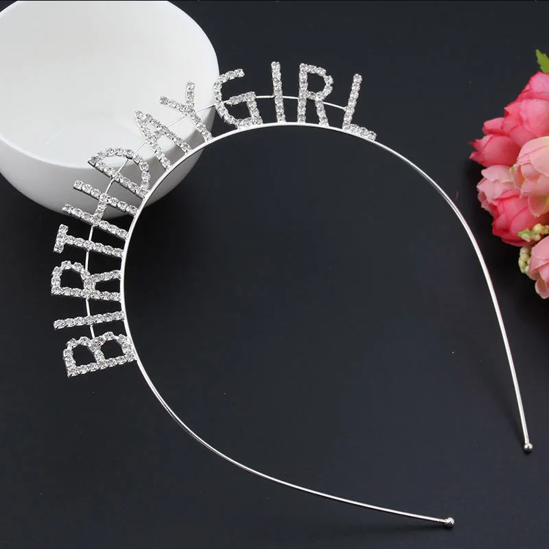 Женская корона на день рождения тиара повязка голову серебряная для вечеринки в