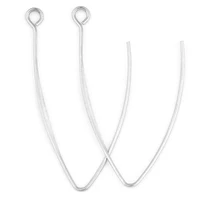 40pcs stainless steel french style ear hook v shape diy fashion trend earring accessories jewelry making finding