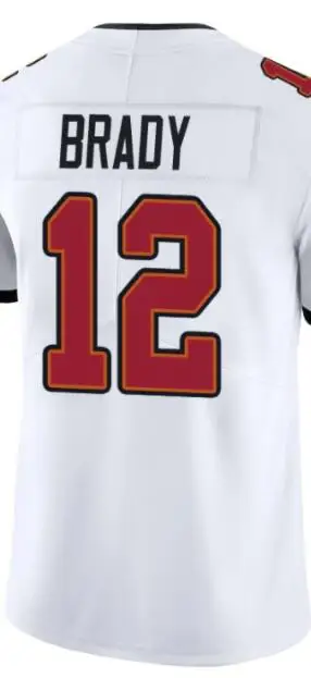 

Американская футболка с вышивкой Tom Brady, мужская, женская, детская, Молодежная, белая футболка Buccaneers