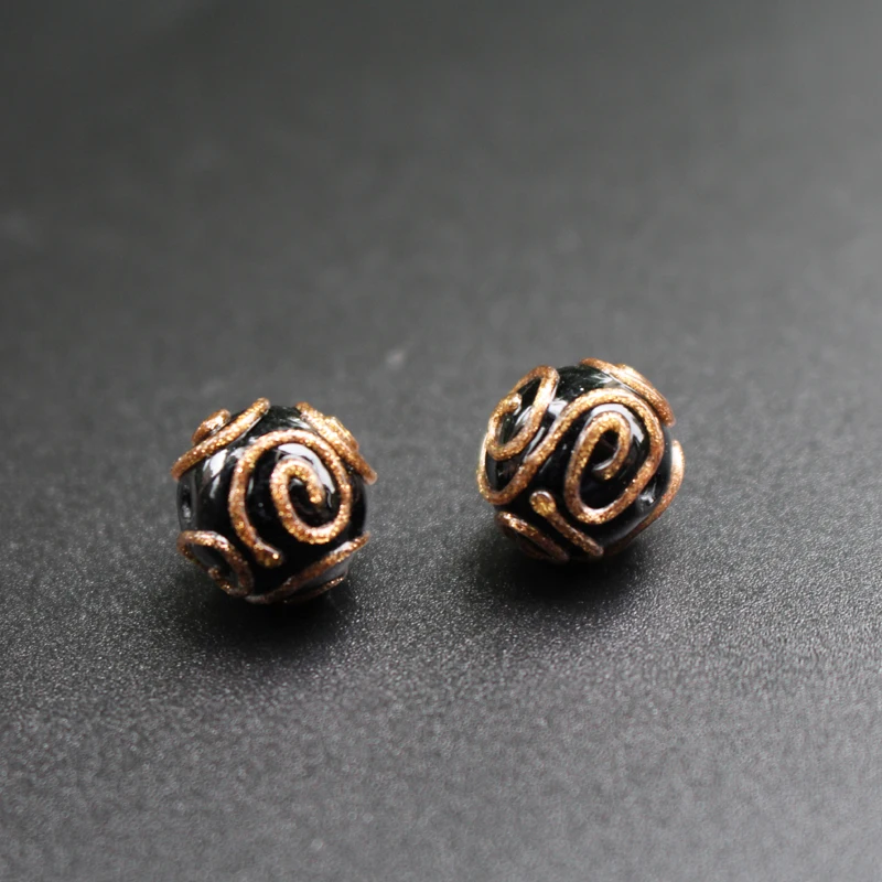 10 шт./лот лэмпворк бусины ручной работы 12 мм круглые многоцветные для