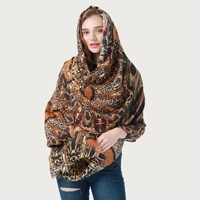 luxury peacock pattern hijab scarf women bright foulard print large shawl scarf autumn new 6811