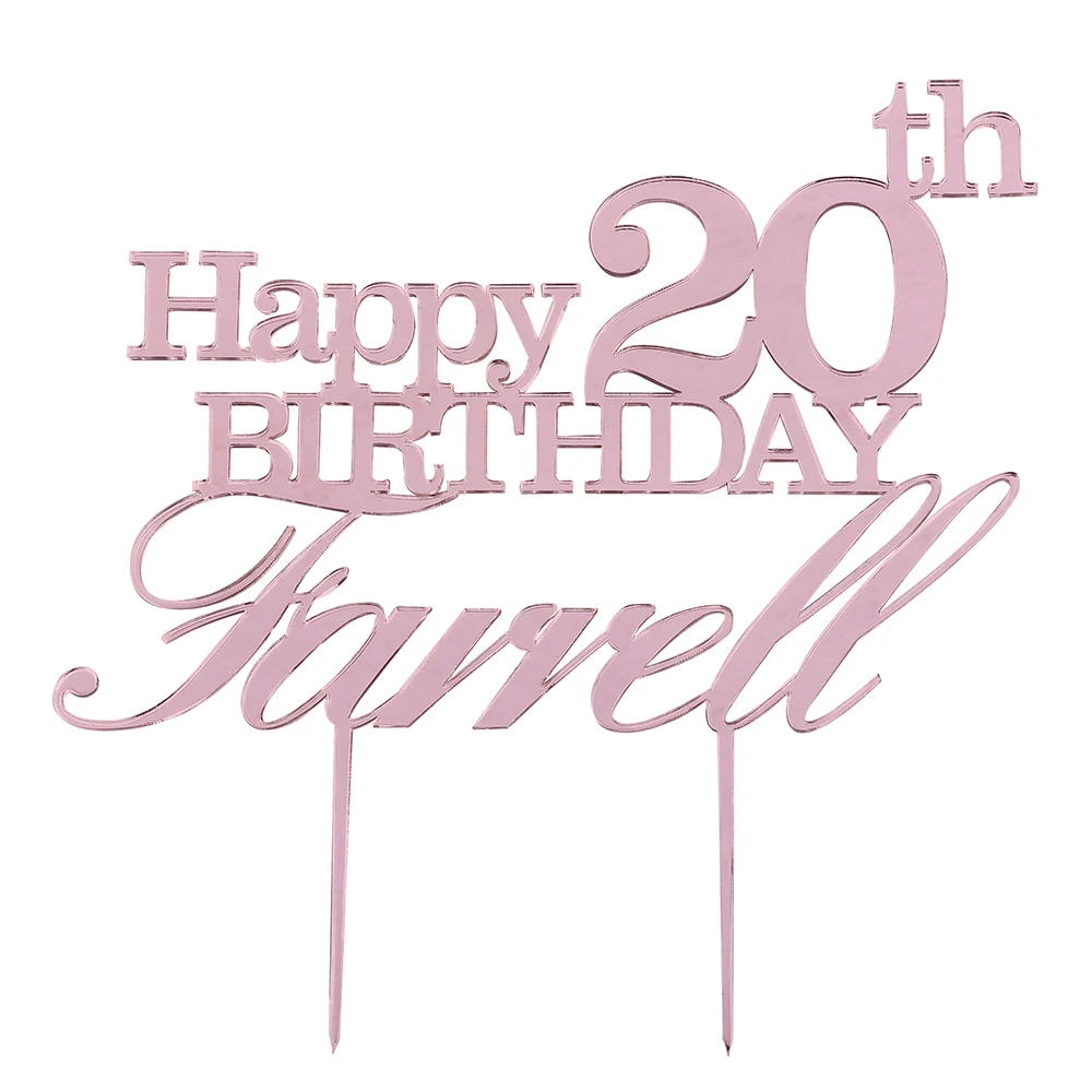 Персонализированные Выгравированные Топпер для торта на день рождения