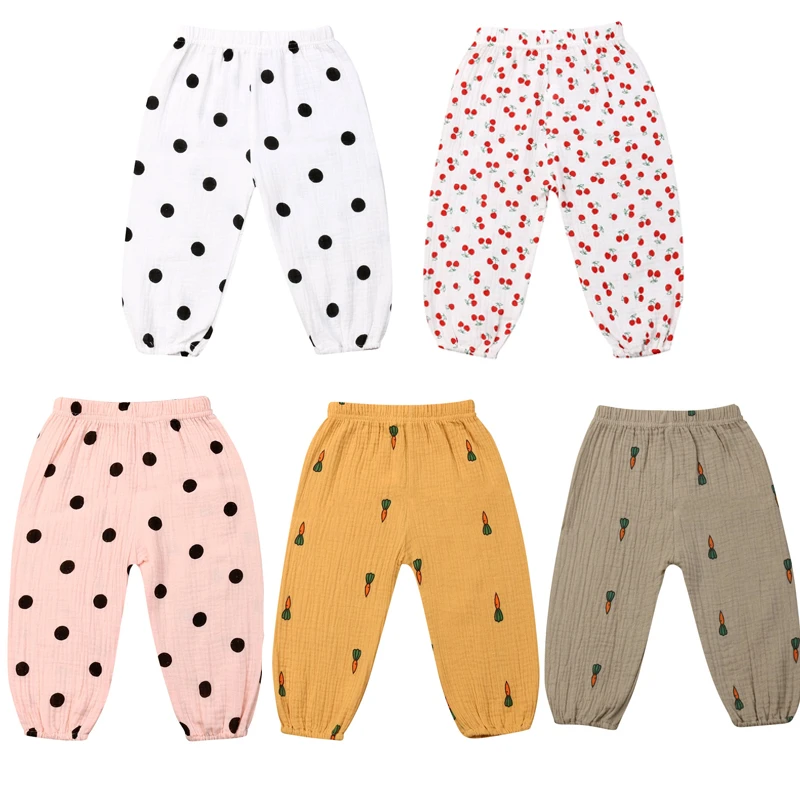 2019 летние милые брюки в горошек с принтом повседневные леггинсы для