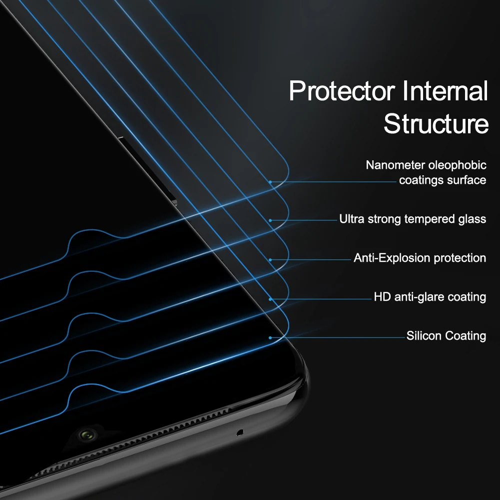 Oneplus 7 7T 6T 6 5T 5 Tempered Glass Nillkin 9H+ Pro 2.5D Clear Glass Screen Protector Film for Oneplus 7 6T 6 5T Nilkin Glass