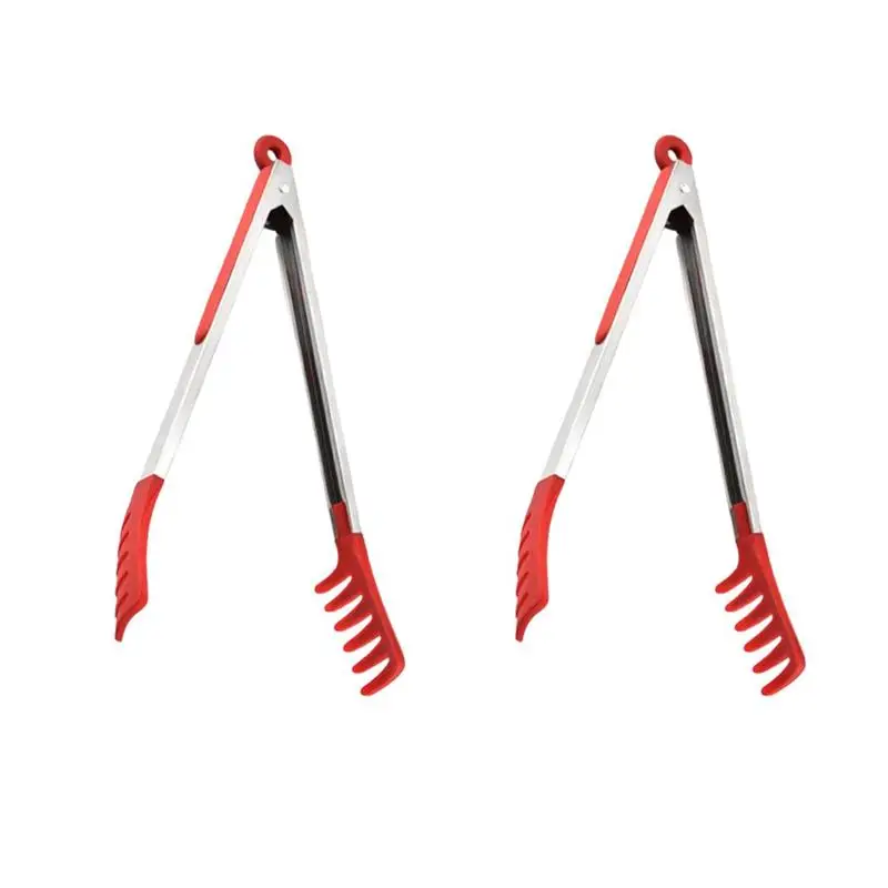 2 шт гребень в форме спагетти зажим силиконовый пищевой Тонг барбекю кухонный