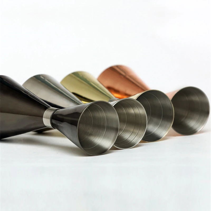 304 нержавеющая сталь японский Джиггер кольцо мерный двойной стаканчик Золотой