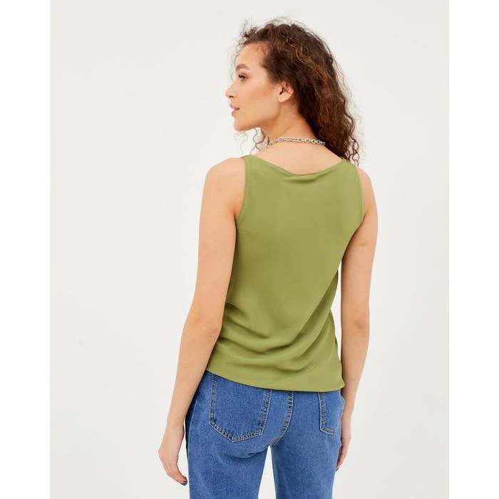 Women's top MINAKU: Silk Pleasure color olive Clothing for women woman quality Tanks Camis Tops Tees s |