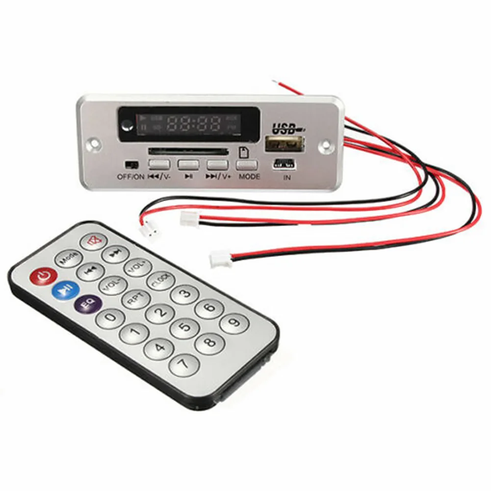 12 В FM радио беспроводной сигнал Led USB аудио декодер карта модуль Плата для