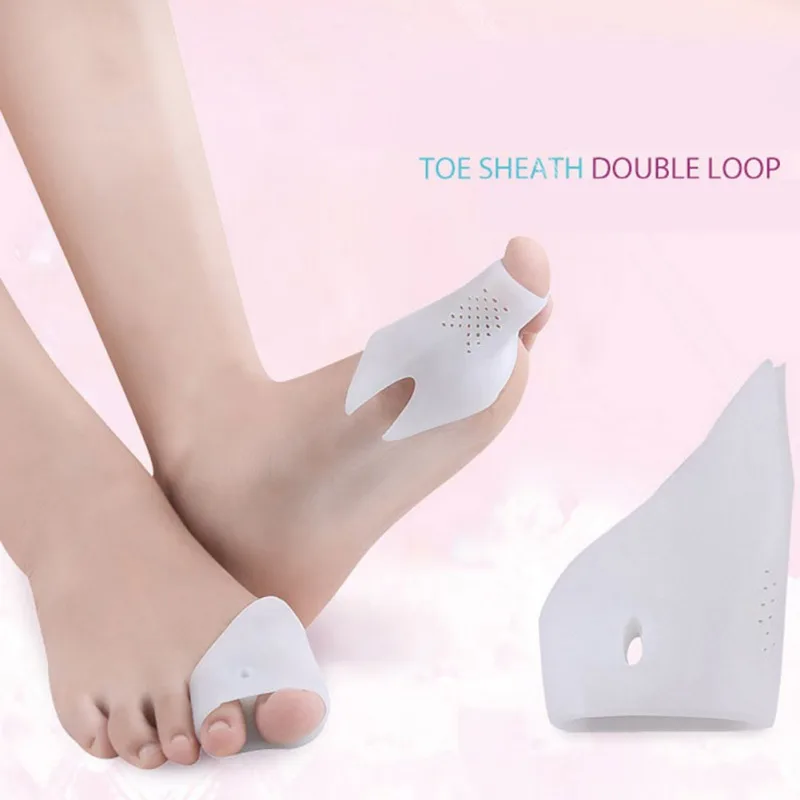 1 пара корректор вальгусной деформации с двойным отверстием для большого пальца