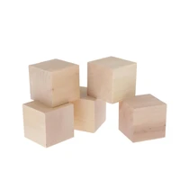 6cm wooden cubes 5pcs unfinished square wood blocks for kids math teaching crafts diy projects