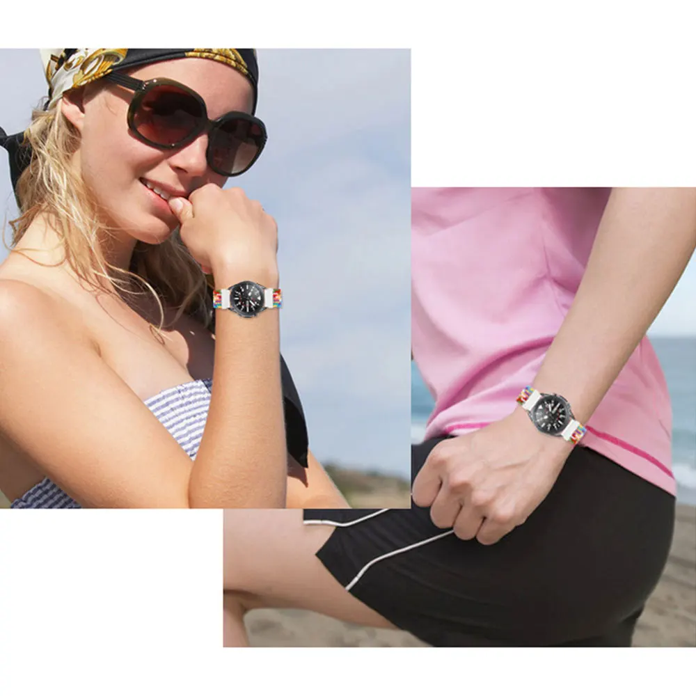 

20mm 22mm Elastic Nylon Braided Solo Loop For Samsung Galaxy 3 Watch Adjustable Watch Strap For Huawei GT2 Pro Garmin Wristband