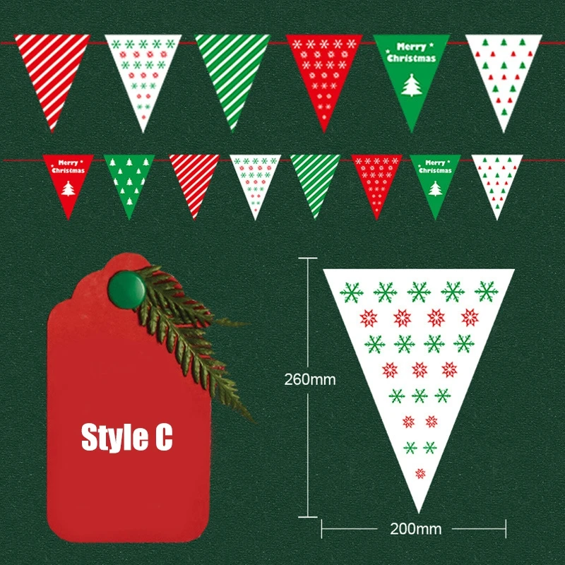 Флажки баннеры с надписью &quotMerry Christmas&quot украшения для рождественской вечеринки