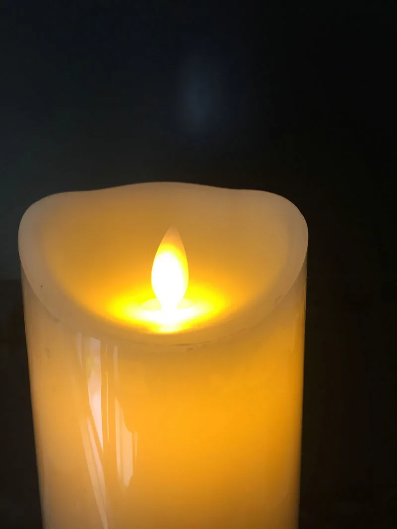 25 см (H) мерцающие столб светодиодный Свеча светильник дистанционное управление