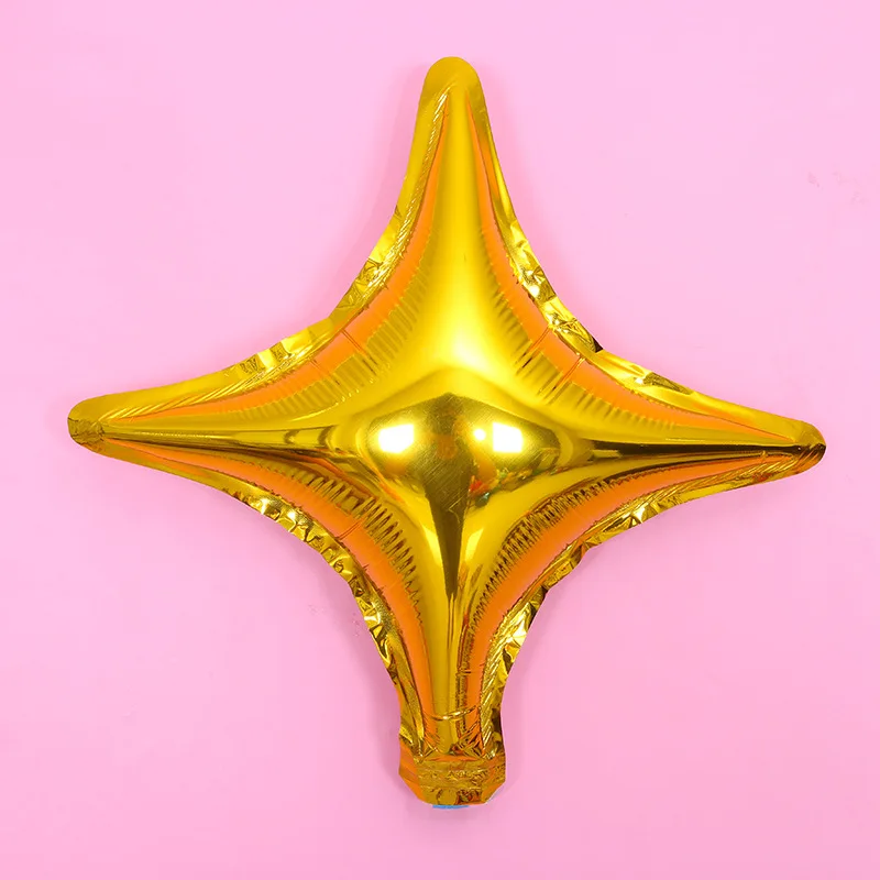 

10 Inch 50 PCS/ Lot 4 Point Star Shape Aluminum Foil Balloons Birthday Wedding Party Decoration Celebration Supplies