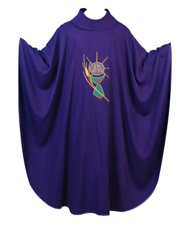 Clergy Robe Christian European Style Polyester Adult Catholic Religious Archbishop Clothes 3 Options Priest Vestments
