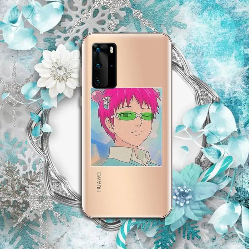 

The Disastrous Life of Saiki K Saiki Kusuo Phone Case Transparent for Huawei P honor 8 10i 20 30 40 smart 2019