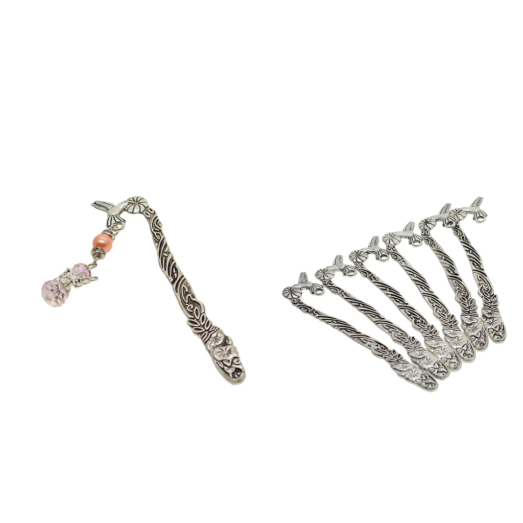 

6x123 мм тибетская Серебряная бисерная металлическая Закладка с крючком для самостоятельного изготовления ювелирных изделий