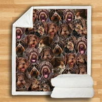 you will have a bunch of german wirehaired pointers sherpa blanket 3d printed fleece blanket on bed home textiles dreamlike