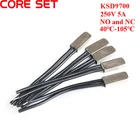 KSD9700 250V 5A 40  105 градусов биметаллический диск, переключатель температуры, нормальное закрытие, закрытый термостат, термопротектор
