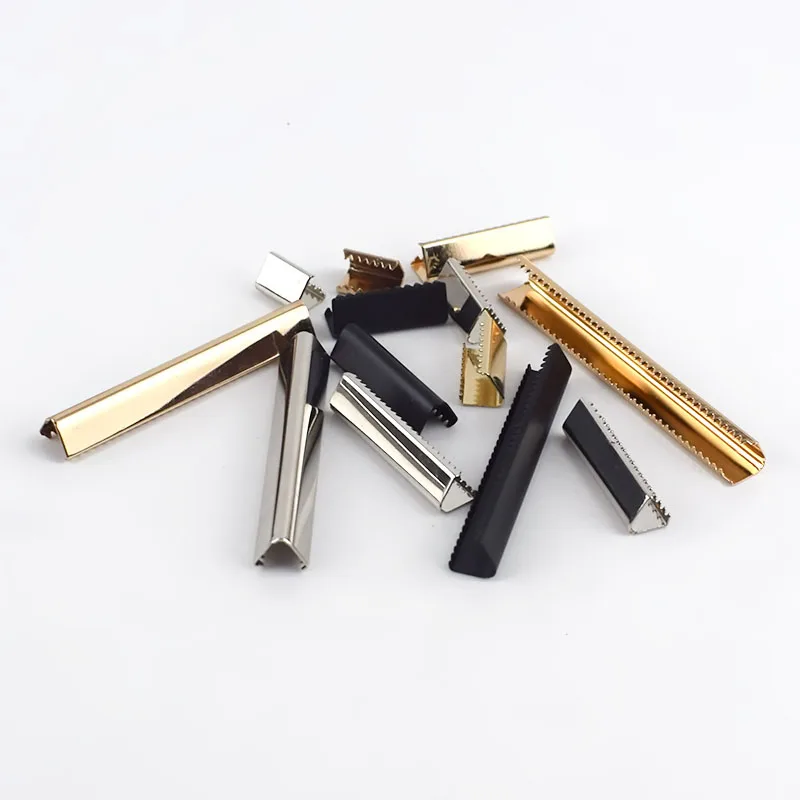 

Deepeel 10pcs 10-60mm Metal Strap Tail Clip Buckle Suspender Belt Tail Clip Wallet Leather Stopper Buckle Cord End DIY Accessory