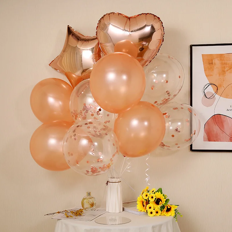 

10-piece latex balloon set love color balloon party atmosphere decoration combination balloon