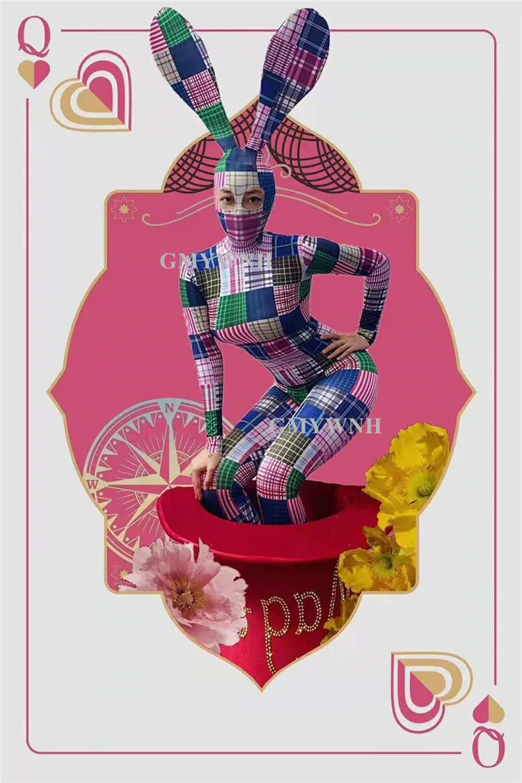 B06 косплей яркий женский комбинезон с рисунком зайца одежда для женщин