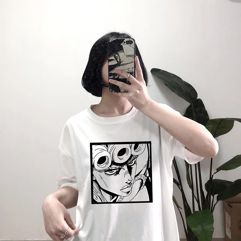 JoJo Bizarre Adventure Graphic Cool fun летние футболки с принтом в японском стиле аниме размера