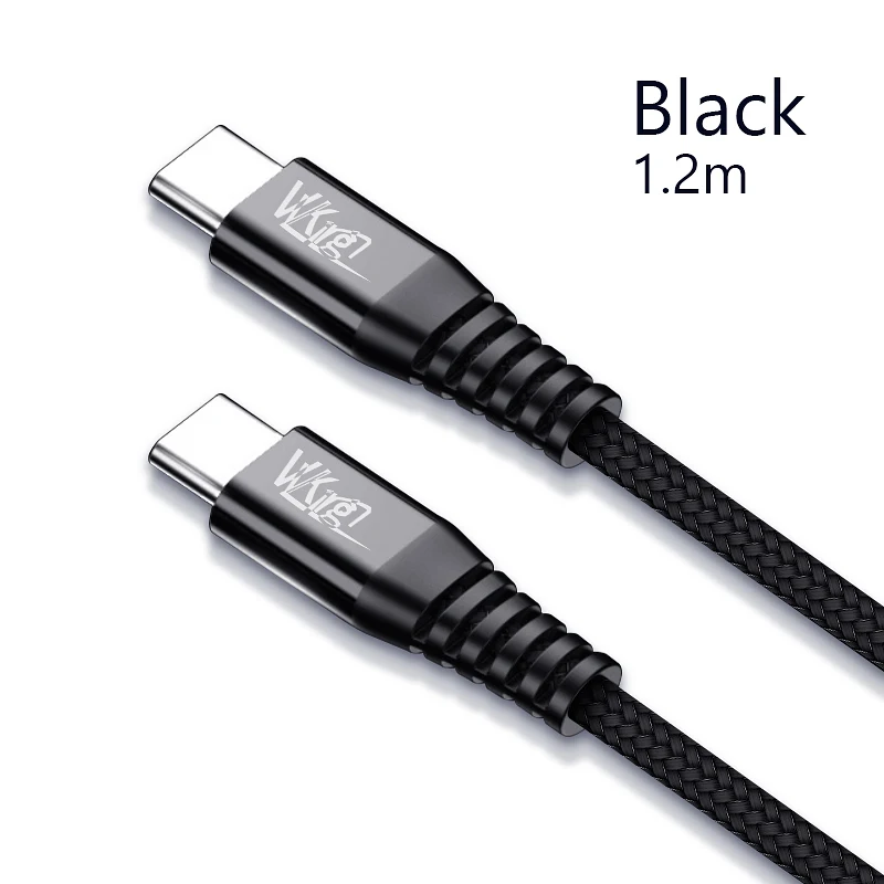 VVKing PD кабель для зарядки типа C-C кабель 1,2 м Быстрая зарядка для samsung huawei Xiaomi для MacBook PD3.0 type-C USB-C шнур для зарядки