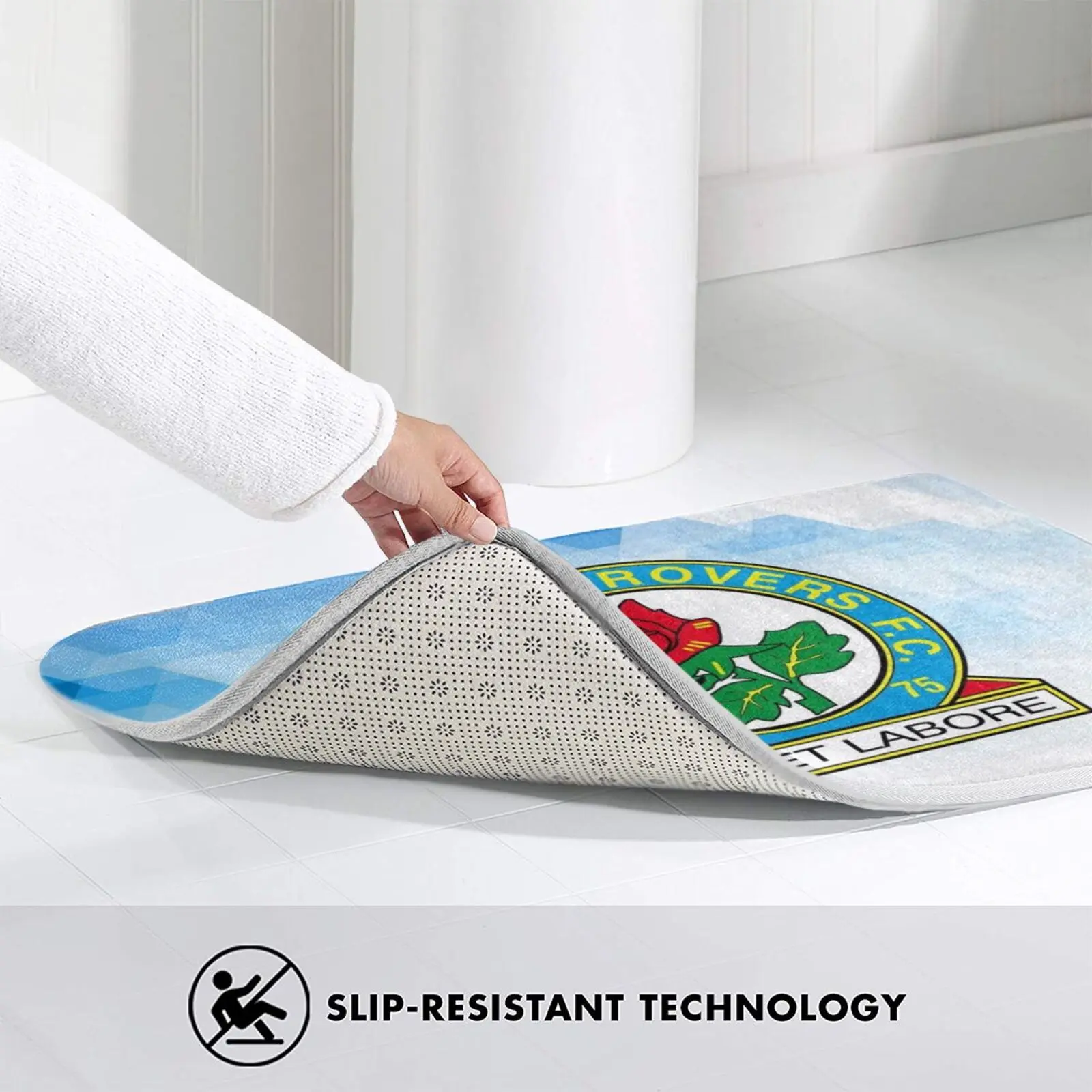 Коврик для дома Blackburn Rovers нескользящий впитывающий воду Придверный коврик