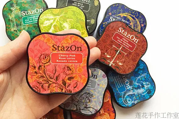 Японские чернильные подушечки TSUKINEKO Stazon Mini быстросохнущие на масляной основе