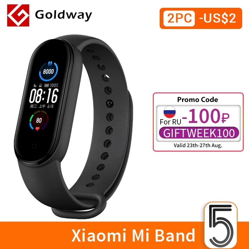 Xiaomi mi Band 5 умный браслет 4 цвета AMOLED экран miband Smartband фитнес тренажер Bluetooth