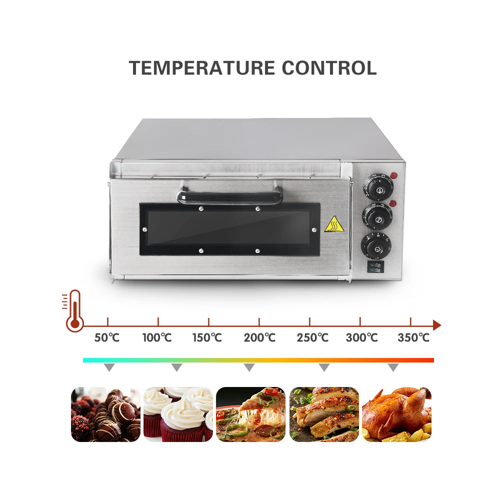 ITOP2000W электрическая печь для пиццы жареный торт курица из нержавеющей стали машина для выпечки одна жареная печь с камнем для пиццы