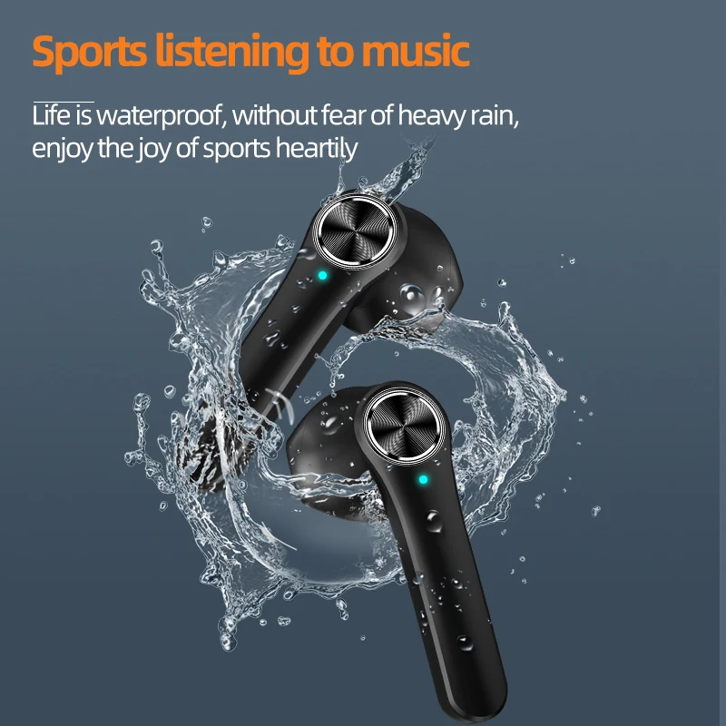 bluetooth wireless earbuds headphone hifi stereo waterproof sports game tws headsets earphone with microphone for iphone android free global shipping