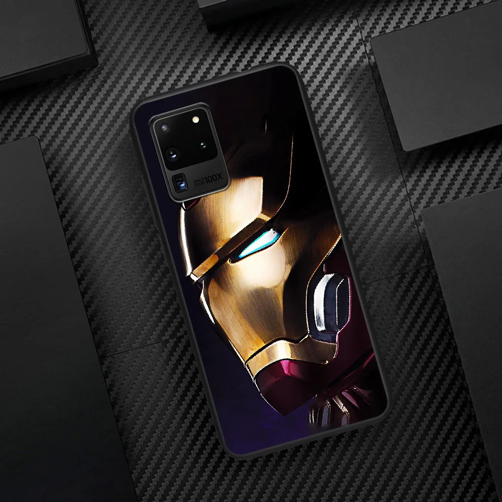 

Super Hero Irons Man Phone Case Cover Hull For Samsung Galaxy S 6 7 8 9 10 e 20 Edge Note 8 9 10 Plus black Shell 3D Coque Trend