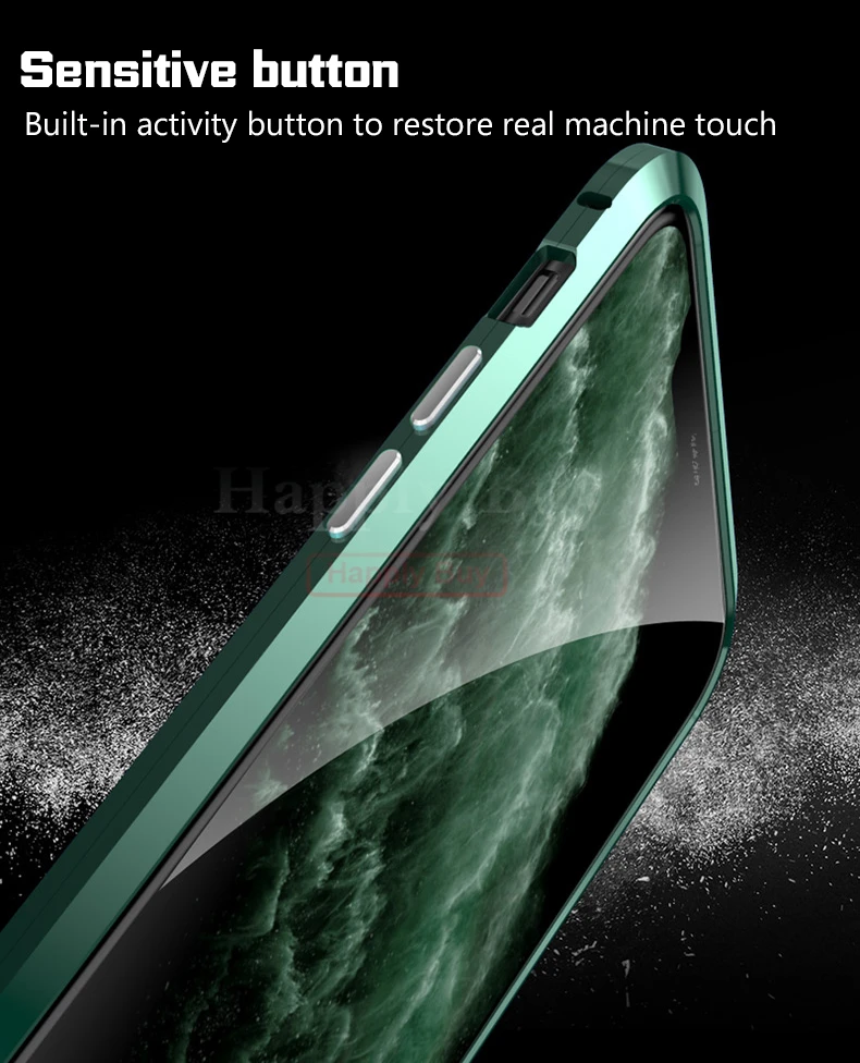 Магнитный адсорбционный чехол для телефона iPhone 11 Pro Max, чехол с магнитом для iPhone 11 Pro Max, чехол, чехлы из металла, Bumber Coque