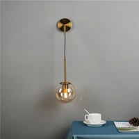 post modern simple led wall light nordic vintage glass ball wall lamps for bedroom staircase corridor outdoor lighting fixtures