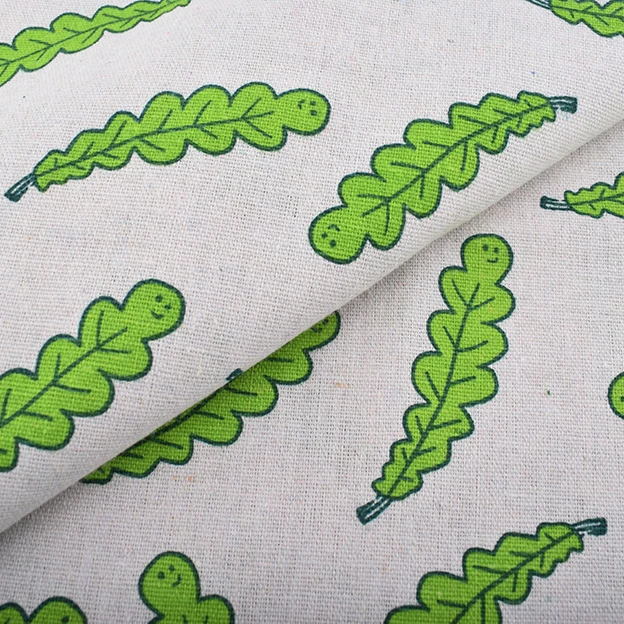 C 1 piece Chainho, серия Green Leaves, хлопковая льняная ткань с принтом для самостоятельного шитья и шитья дивана, скатерти, занавески, сумки, материал подушки - Цвет: C 1 piece