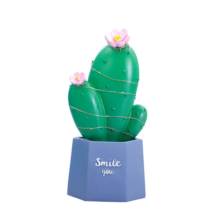 

INS Cactus Dreamy Star Light Resin Decorations Girl's Heart Room Decorations and Ornaments Night Light Student Gift