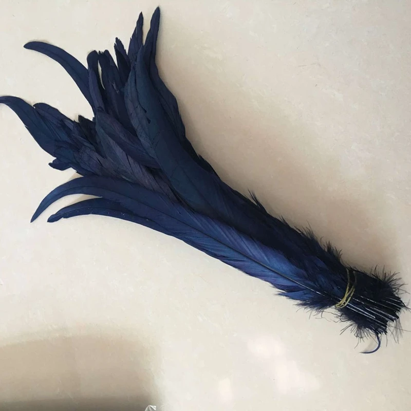 Бесплатная доставка 50 500 шт. темно синие петушиные хвосты перышки для поделок
