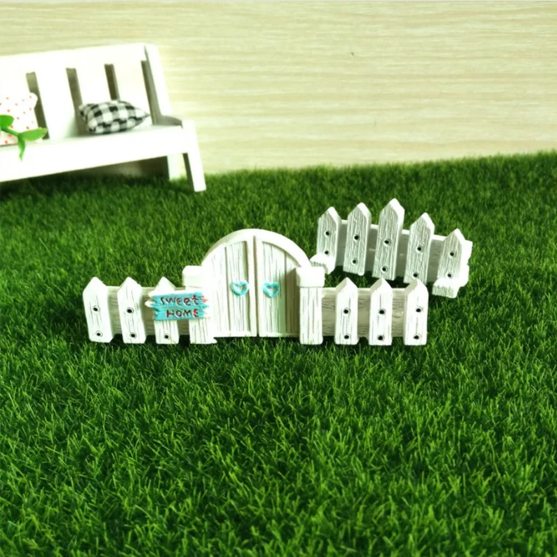 Микро пейзаж забор перила декоративное деревянное украшение для ограды Diy Смола дизайн ремесло мини-сказочный сад пейзаж с коттеджем