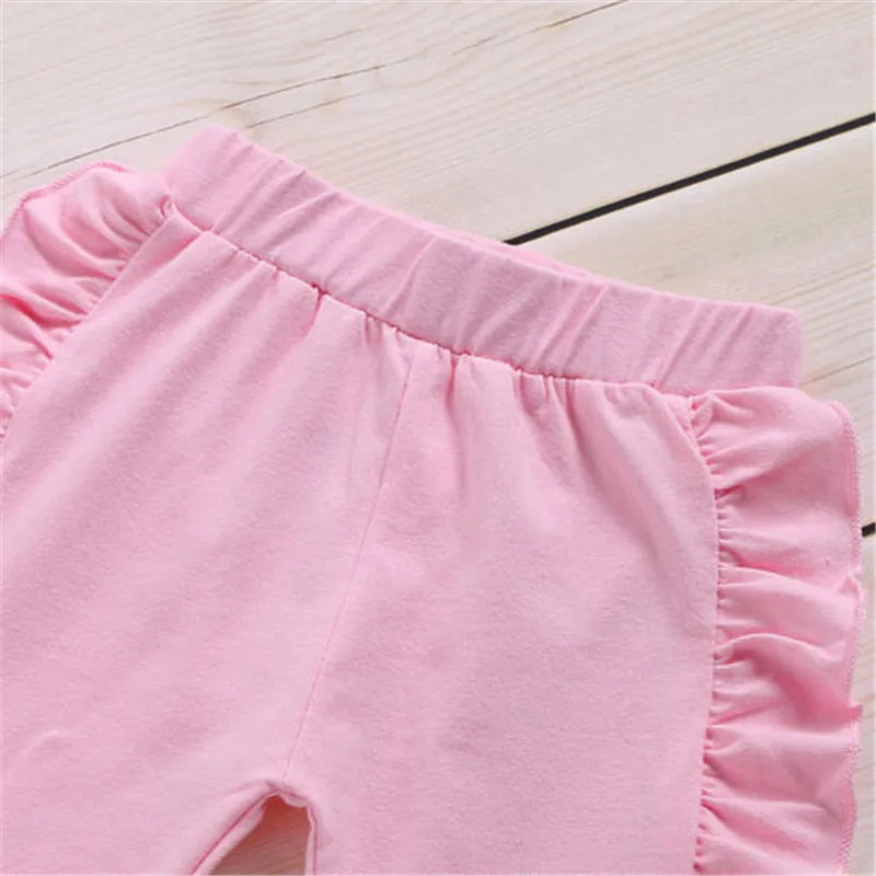 Топ с цветочным рисунком для новорожденных девочек розовые брюки детская